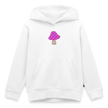 Motif de points champignons Points Points Roses Bonheur de la chambre de bébé - Sweat Premium à capuche enfant bio - blanc - Devant - AI Model Kid Female (0cm)