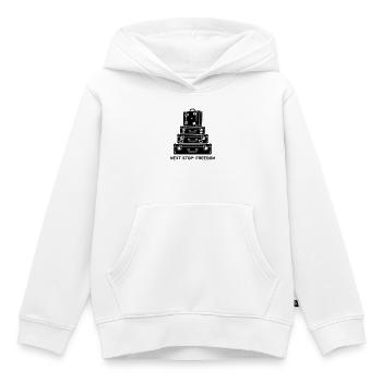 Voyage de la Liberté dans la Pile de Valses - Sweat Premium à capuche enfant bio - blanc - Devant - AI Model Kid Female (0cm)