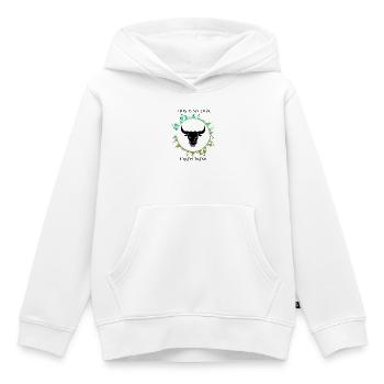 Mein Sternzeichen ist Stier - Kinder Premium Organic Hoodie - Weiß - Vorne - AI Model Kid Female (0cm)