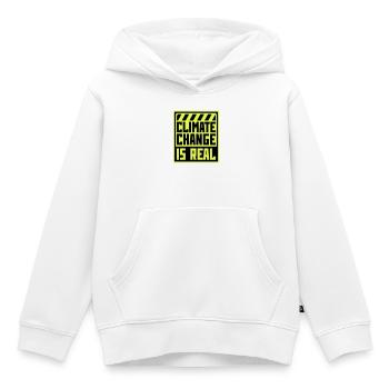 Le changement climatique est la véritable science du changement climatique - Sweat Premium à capuche enfant bio - blanc - Devant - AI Model Kid Female (0cm)