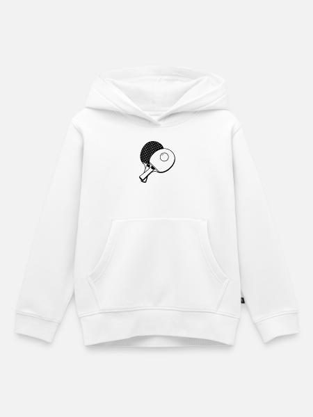 Tischtennis - Kinder Premium Organic Hoodie - Weiß