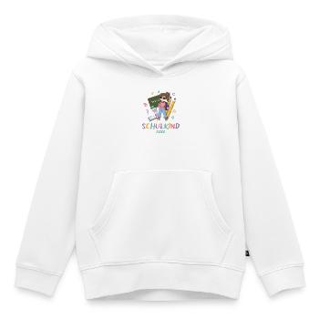 Schulkind 2026 – Bunte Lernwelt - Kinder Premium Organic Hoodie - Weiß - Vorne - AI Model Kid Female (0cm)