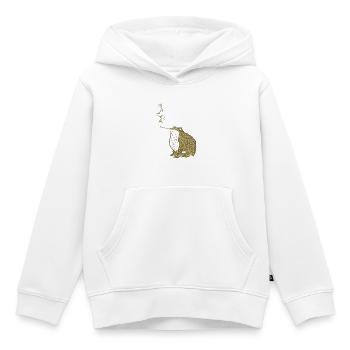 Funky Japanese frog smoking - Kids Premium Organic Hoodie - white - Front - AI Model Kid Female (0cm)