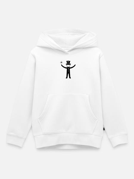Magier Zauberer - Kinder Premium Organic Hoodie - Weiß