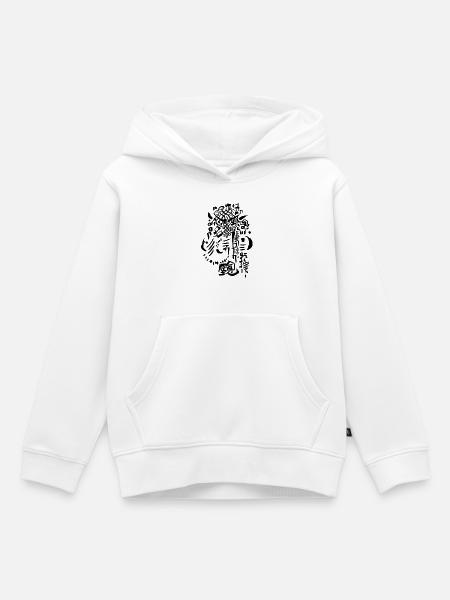 Abstraktes Shirt Design - Kinder Premium Organic Hoodie - Weiß