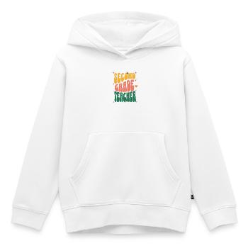 Lehrer der zweiten Klasse Retro - Kinder Premium Organic Hoodie - Weiß - Vorne - AI Model Kid Female (0cm)