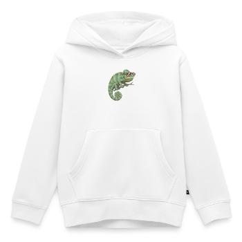 Chameleon with sunglasses - Kids Premium Organic Hoodie - white - Front - AI Model Kid Female (0cm)