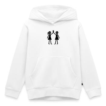 Freundschaft Mädels Beste Freundin - Kinder Premium Organic Hoodie - Weiß - Vorne - AI Model Kid Female (0cm)