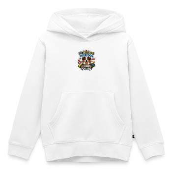 Hundeliebe Loyalität Motivation Zitat positive Stimmung - Kinder Premium Organic Hoodie - Weiß - Vorne - AI Model Kid Female (0cm)