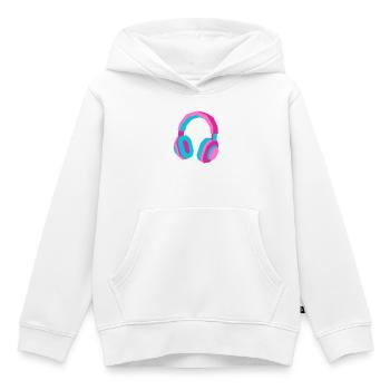 Headphones 80s Retro Synthwave DJ Music Gamer - Kids Premium Organic Hoodie - white - Front - AI Model Kid Female (0cm)