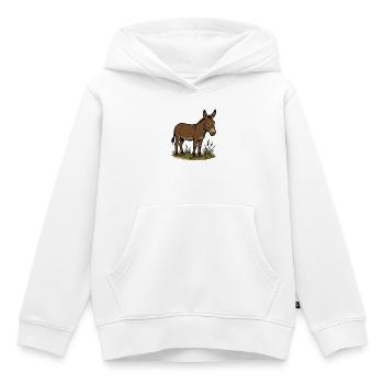 Esel - Kinder Premium Organic Hoodie - Weiß - Vorne - AI Model Kid Female (0cm)