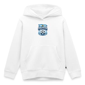 Maillot de supporters argentin Football rétro - Sweat Premium à capuche enfant bio - blanc - Devant - AI Model Kid Female (0cm)