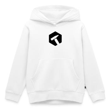 Boulon hexagonal marteau à tournevis - Sweat Premium à capuche enfant bio - blanc - Devant - AI Model Kid Female (0cm)