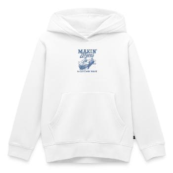 Ondes créantes et rayons récepteurs - Sweat Premium à capuche enfant bio - blanc - Devant - AI Model Kid Female (0cm)