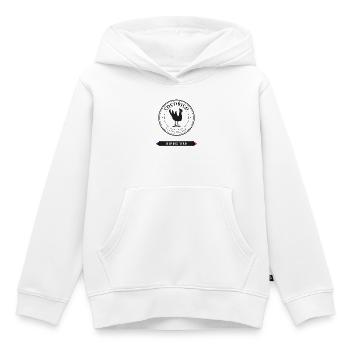 Cocorico Français Vintage Depuis 1789 France Basti - Sweat Premium à capuche enfant bio - blanc - Devant - AI Model Kid Female (0cm)