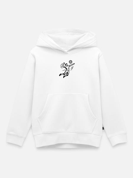Volleyballspieler Schmetterball Volleyball Team - Kinder Premium Organic Hoodie - Weiß