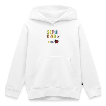 Schoolchild 2026 - Kids Premium Organic Hoodie - white - Front - AI Model Kid Female (0cm)