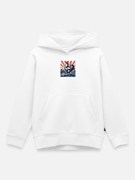 Allez Frankreich Maskottchen Fußballsommer - Kinder Premium Organic Hoodie - Weiß