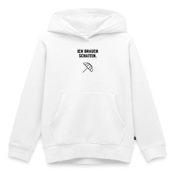 Ich brauch Schatten. - Kinder Premium Organic Hoodie - Weiß - Vorne - AI Model Kid Female (0cm)