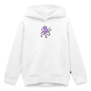 Charme de pieuvre violette - Sweat Premium à capuche enfant bio - blanc - Devant - AI Model Kid Female (0cm)