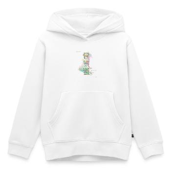 Aïkido : unifier le design de calligraphie des kanji colorés - Sweat Premium à capuche enfant bio - blanc - Devant - AI Model Kid Female (0cm)
