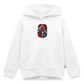 Staffordshire Bull Terrier im Japan Tattoo Stil - Kinder Premium Organic Hoodie - Weiß - Vorne - AI Model Kid Female (0cm)
