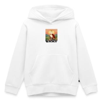 G.O.A.T King à Sunny Valley - Sweat Premium à capuche enfant bio - blanc - Devant - AI Model Kid Female (0cm)