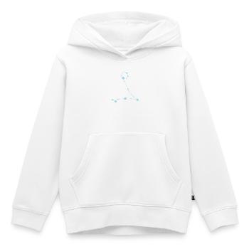 Pisces Star Constellation Zodiac Sign Pastel Blue - Kids Premium Organic Hoodie - white - Front - AI Model Kid Female (0cm)