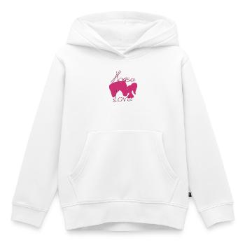 Horse love - Kinder Premium Organic Hoodie - Weiß - Vorne - AI Model Kid Female (0cm)