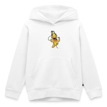 Banana Beat Mascot - Kids Premium Organic Hoodie - white - Front - AI Model Kid Female (0cm)