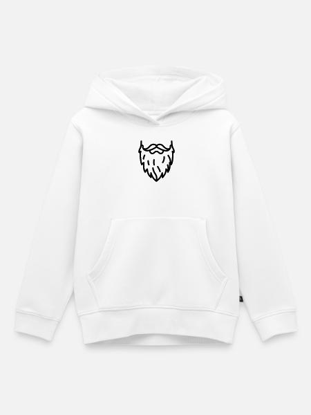Beard - Kinder Premium Organic Hoodie - Weiß