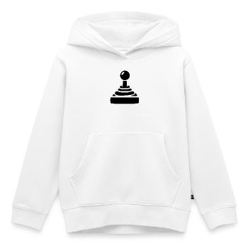 Joueur cadeau joystick - Sweat Premium à capuche enfant bio - blanc - Devant - AI Model Kid Female (0cm)