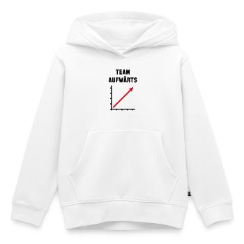 Team Aufwärts (Erfolg / Fortschritt / POS Red 2C) - Kinder Premium Organic Hoodie - Weiß - Vorne - AI Model Kid Female (0cm)