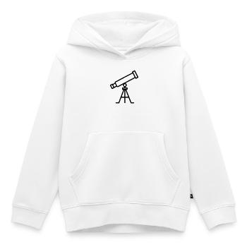 Teleskop - Kinder Premium Organic Hoodie - Weiß - Vorne - AI Model Kid Female (0cm)