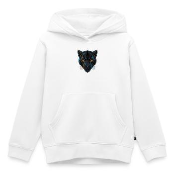Geometrischer Panther - Kinder Premium Organic Hoodie - Weiß - Vorne - AI Model Kid Female (0cm)