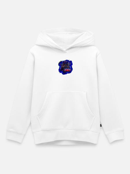 NeonBär Konzert-Style Jacke - Kinder Premium Organic Hoodie - Weiß