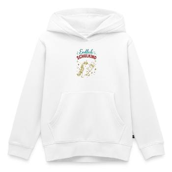 Endlich Schulkind - Kinder Premium Organic Hoodie - Weiß - Vorne - AI Model Kid Female (0cm)