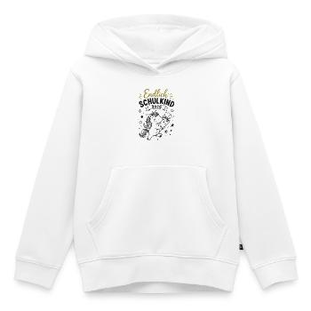 Endlich Einschulung 2026 Einhorn Geschenk - Kinder Premium Organic Hoodie - Weiß - Vorne - AI Model Kid Female (0cm)