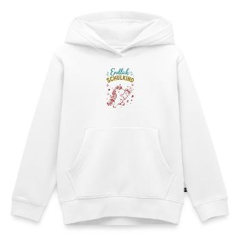 Endlich Schulkind Unicornenfreude - Kinder Premium Organic Hoodie - Weiß - Vorne - AI Model Kid Female (0cm)