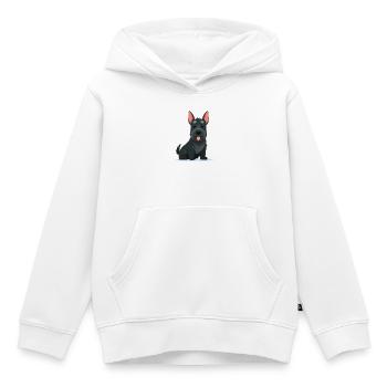 Kleiner Scottish Terrier (Comic) - Kinder Premium Organic Hoodie - Weiß - Vorne - AI Model Kid Female (0cm)