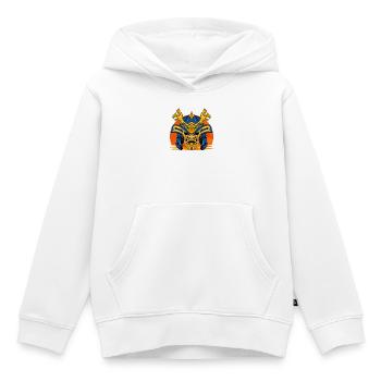 Golden Mask Samurai-Wappen - Kinder Premium Organic Hoodie - Weiß - Vorne - AI Model Kid Female (0cm)