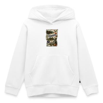 Vermont Green Mountain State Vintage-Aufkleber - Kinder Premium Organic Hoodie - Weiß - Vorne - AI Model Kid Female (0cm)