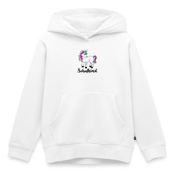 Schulkind Einhorn Einschulung Schulanfang Klasse - Kinder Premium Organic Hoodie - Weiß - Vorne - AI Model Kid Female (0cm)