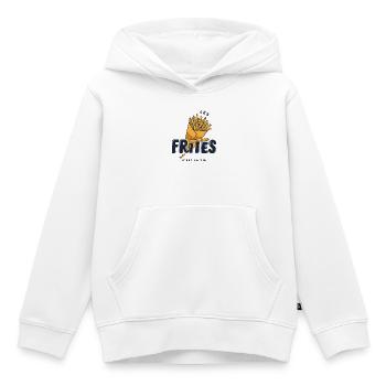 Frites – Les Frites, C’est la Vie - Sweat Premium à capuche enfant bio - blanc - Devant - AI Model Kid Female (0cm)