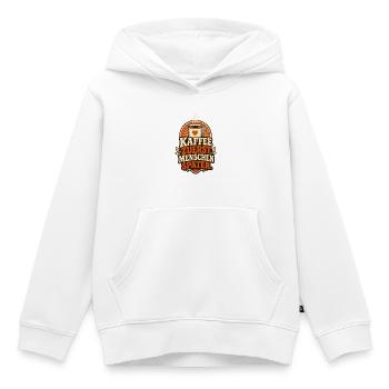 Kaffee zuerst – Lustiger Morgenmuffel Spruch - Kinder Premium Organic Hoodie - Weiß - Vorne - AI Model Kid Female (0cm)
