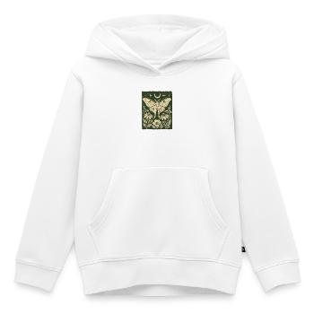 Mystischer Schmetterling Mond Blumen Vintage Natur - Kinder Premium Organic Hoodie - Weiß - Vorne - AI Model Kid Female (0cm)