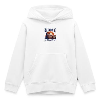 Vintage Rome Italy Colosseum Sunset Skyline - Kinder Premium Organic Hoodie - Weiß - Vorne - AI Model Kid Female (0cm)