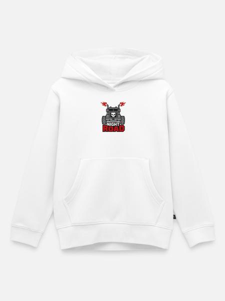 Night Road Trucker Logo - Kinder Premium Organic Hoodie - Weiß