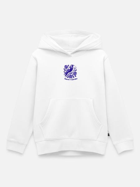 Rabengarten - Kinder Premium Organic Hoodie - Weiß