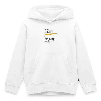 Ist mir Latte bzw Wumpe - Kinder Premium Organic Hoodie - Weiß - Vorne - AI Model Kid Female (0cm)